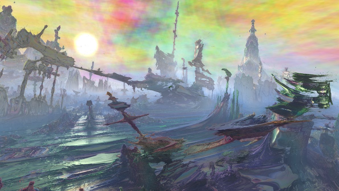 1191x670 Valhalla After Ragnarok Ruins Of Asgard By Paigan0 - Asgard Painting