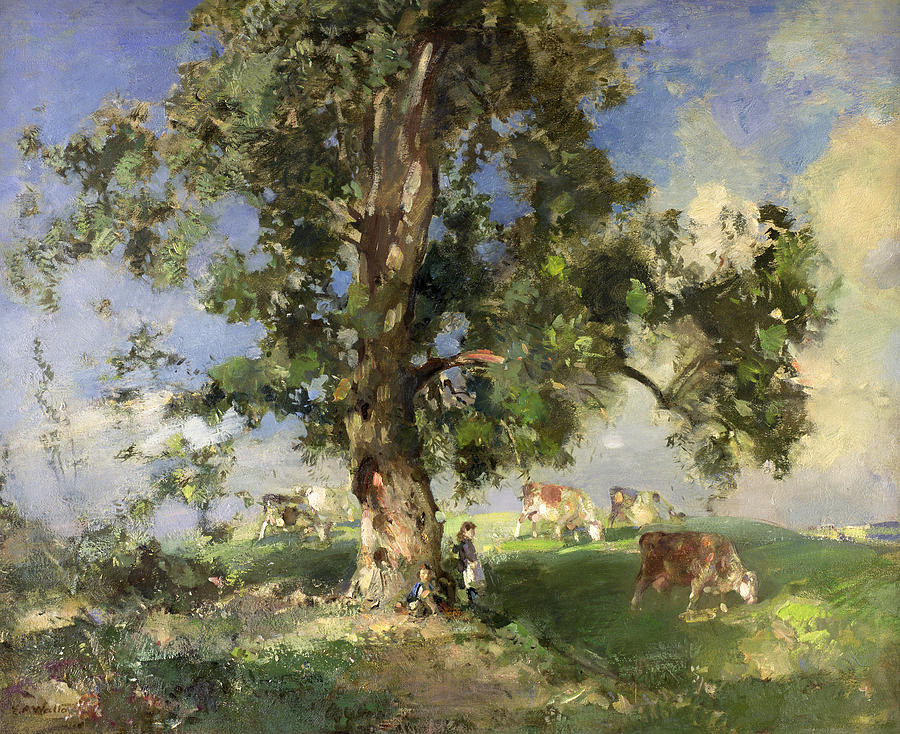 900x734 The Old Ash Tree Painting By Edward Arthur Walton - Ash Painting