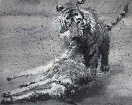 460x368 This Is An Ash Painting Made By A Man Who Used Different Incenses - Ash Painting