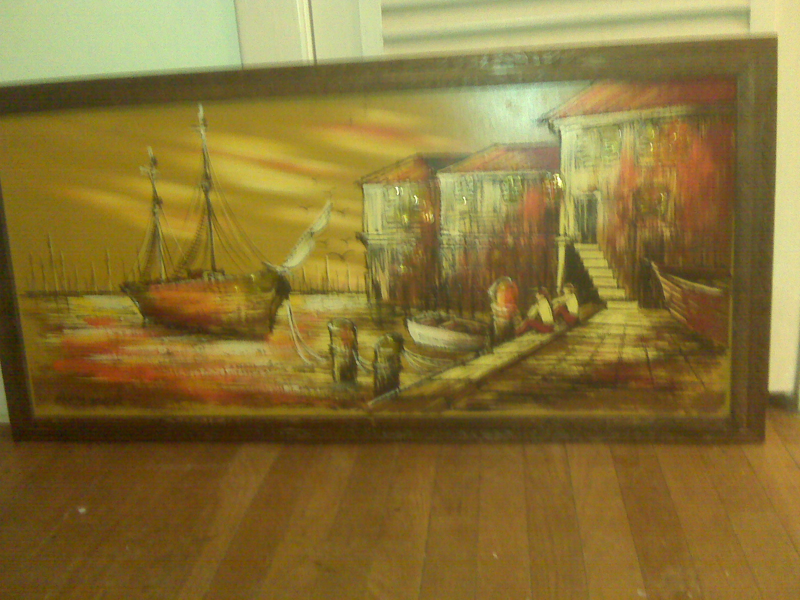 1600x1200 I Have A Large Painting Of A Ship With What Looks Like Yellow - Ashbrook Painting