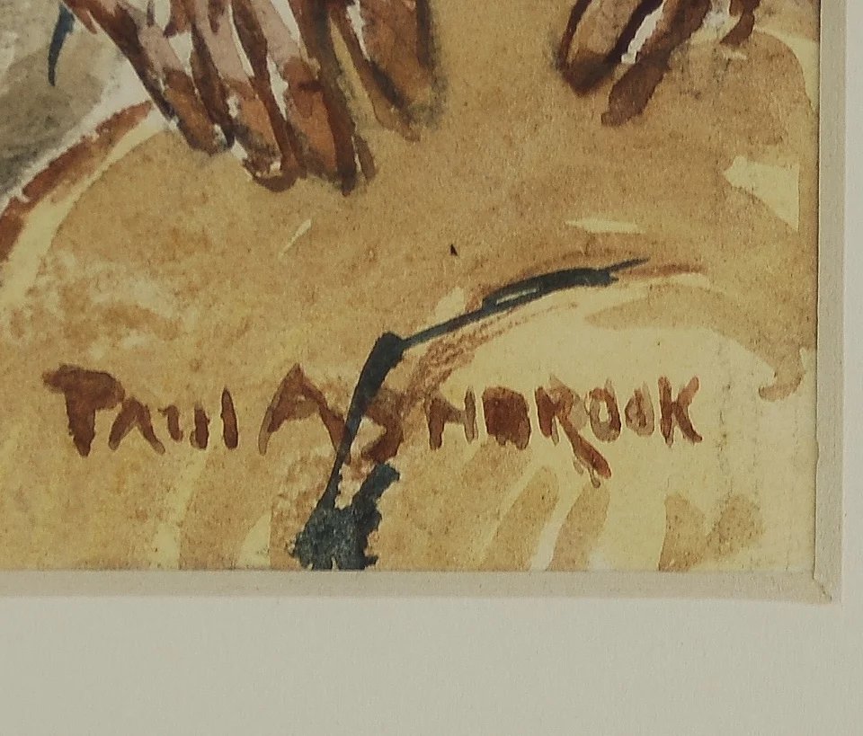 960x819 Watercolor Painting Mexican Man W Hat Paul Ashbrook Cincinnati - Ashbrook Painting