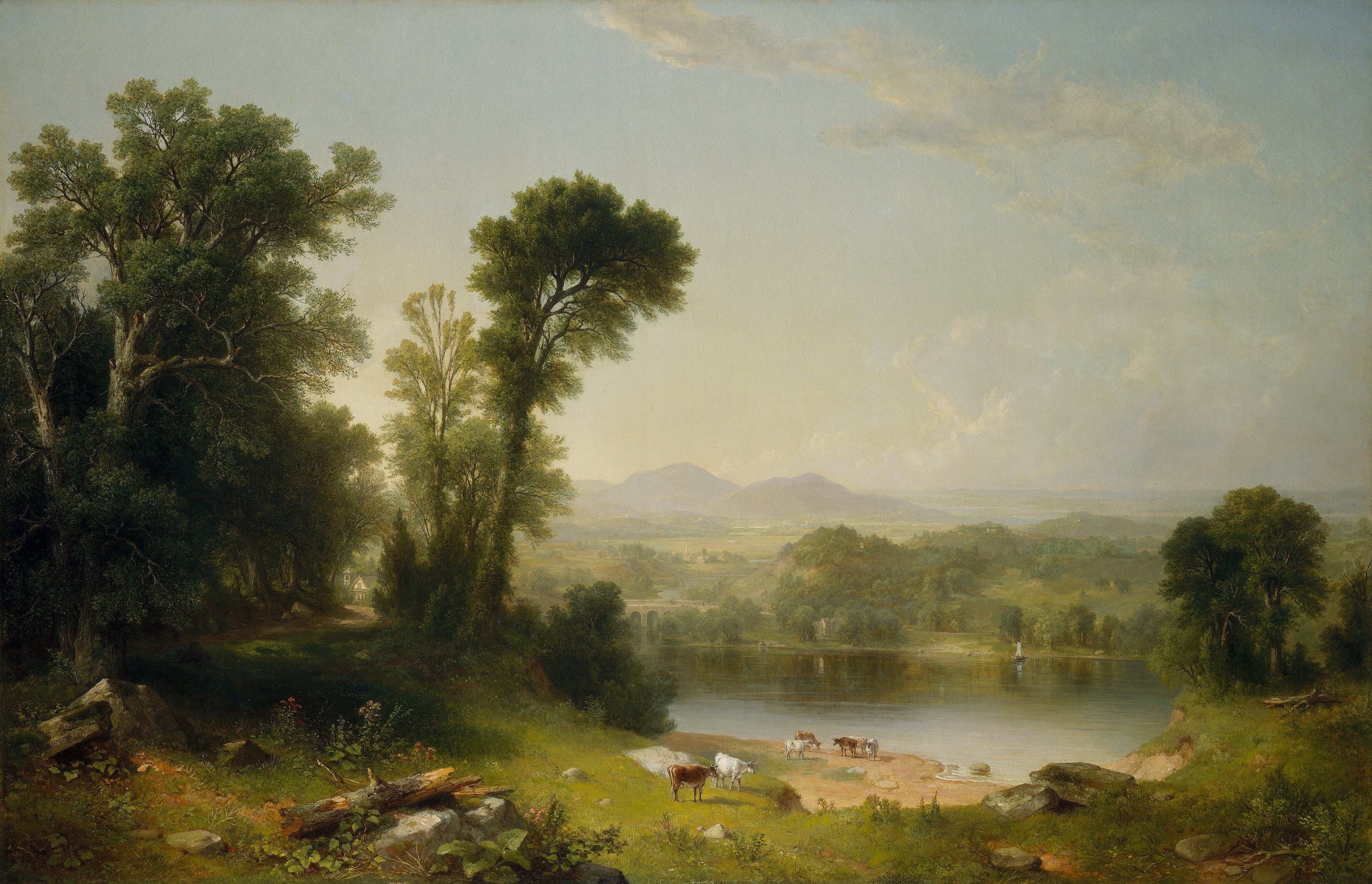 3294x2122 Filepastoral Landscape 1861 Asher Brown Durand.jpg - Asher Painting