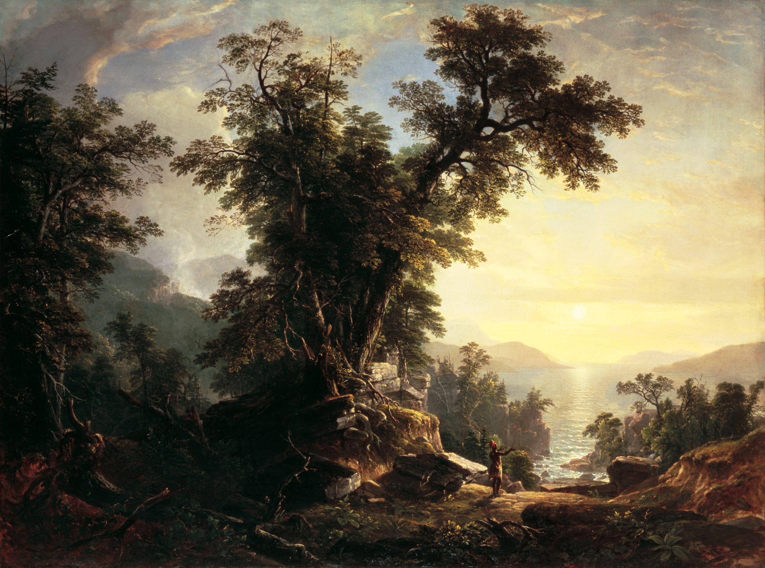 3000x2230 Filethe Indian's Vespers By Asher Brown Durand, 1847.jpg - Asher Painting