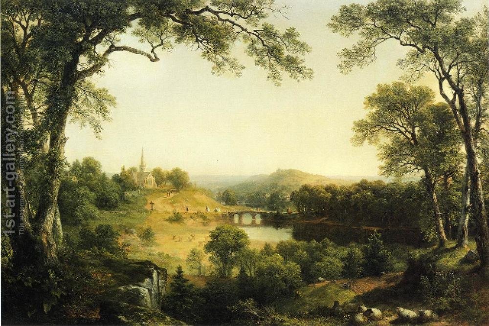 1000x668 Sunday Morning Asher Brown Durand Reproduction 1st Art Gallery - Asher Painting