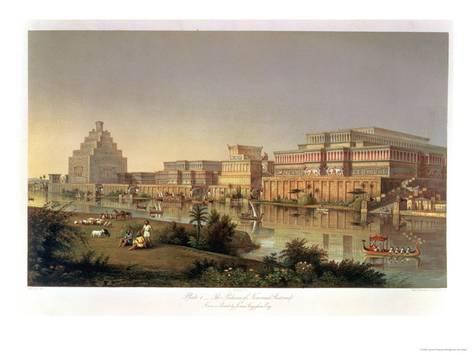 473x355 The Palaces Of Nimrud Restored, A Reconstruction Of The Palaces - Ashurbanipal Painting