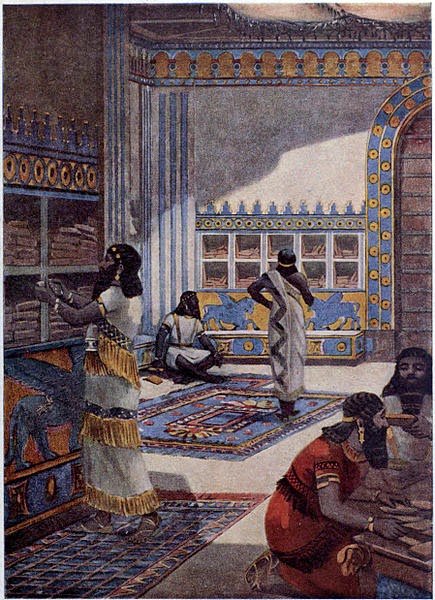 435x600 Ashurbanipal's Royal Library Of Nineveh Searching In History - Ashurbanipal Painting
