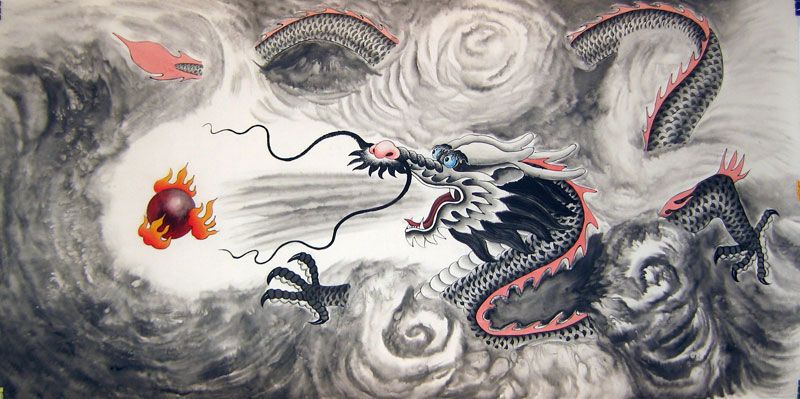 800x399 Chinese Dragon Paintings - Asian Dragon Painting