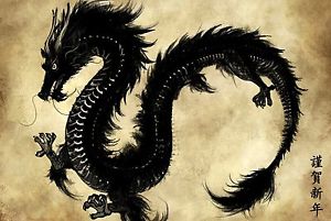 300x201 Framed Art Abstract Painting Canvas Art Prints Wall Art Paintings - Asian Dragon Painting