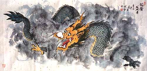 500x243 Gallery Chinese Dragon Paintings, - Asian Dragon Painting