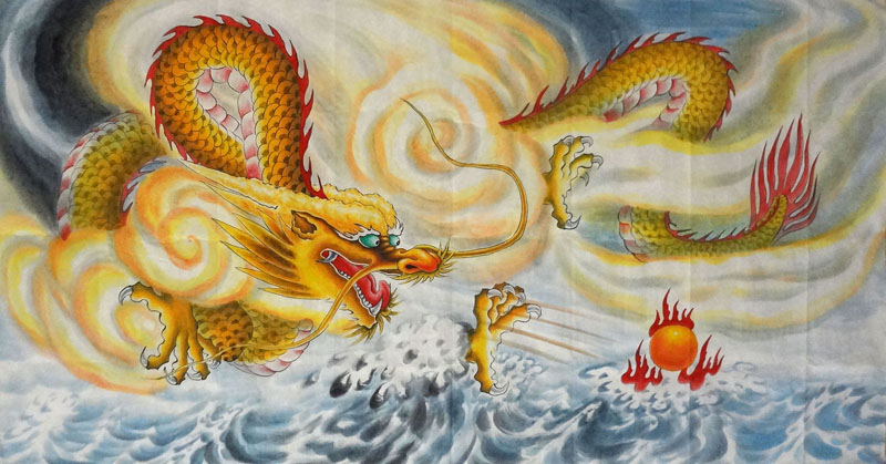 800x419 Page 55 Chinese Animal Paintings, Chinese Scroll With Animal - Asian Dragon Painting