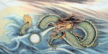 370x185 Chinese Dragon Paintings, China Dragon Art Scrolls, Pictures, Images - Asian Dragon Painting
