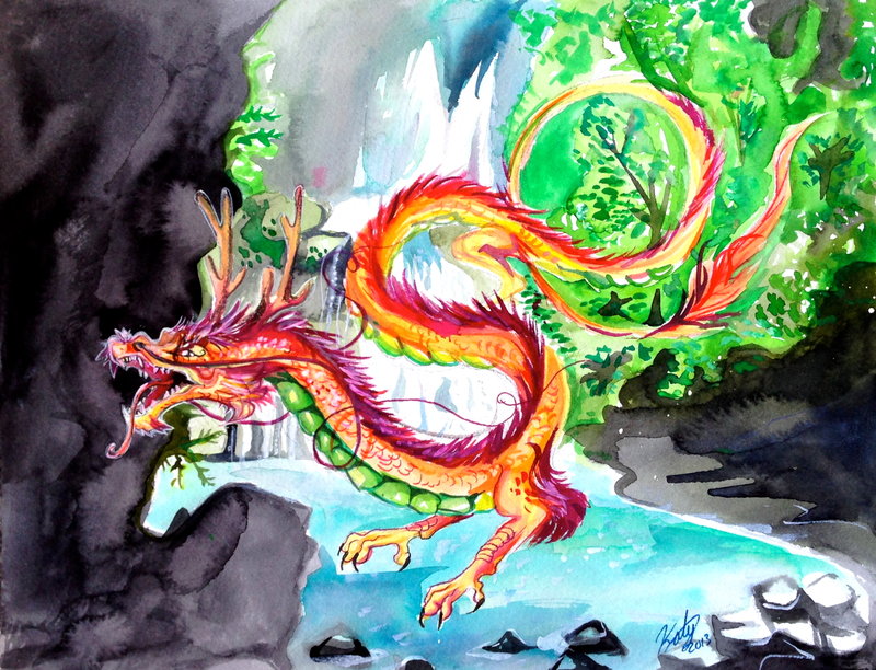 800x612 Chinese Dragon By Lucky978 - Asian Dragon Painting