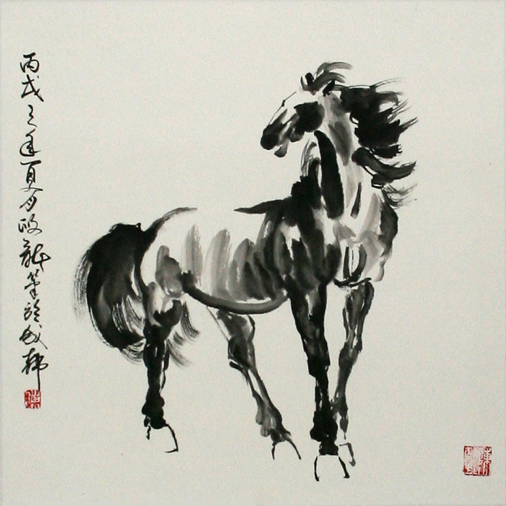 1000x1000 Famous Chinese Horse Painting Chinese Horse Painting - Asian Horse Painting