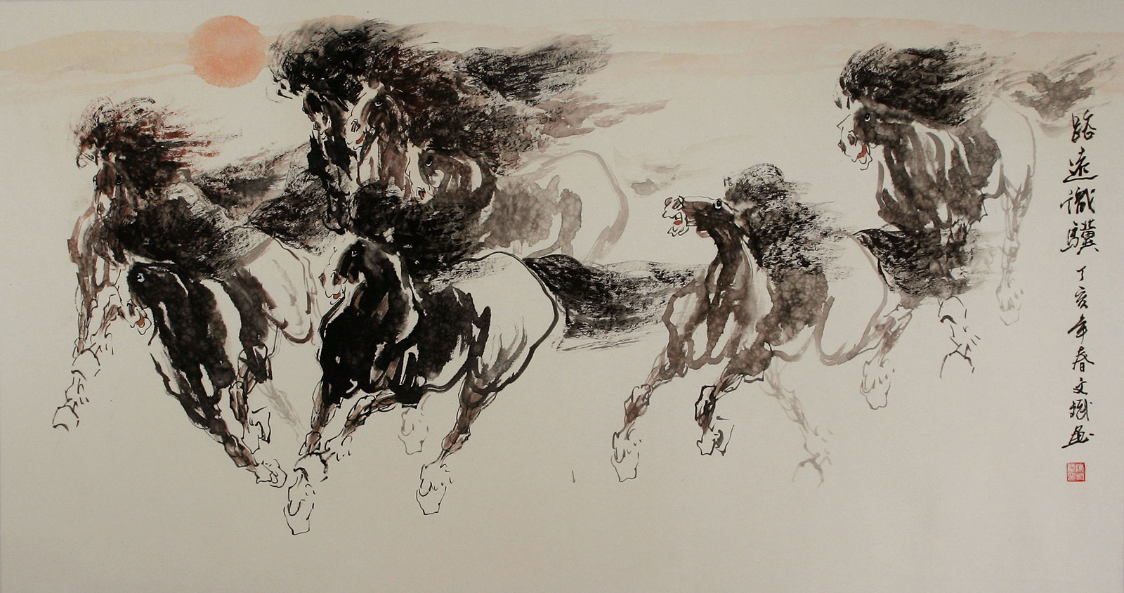 1600x844 Galloping - Asian Horse Painting