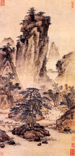 308x640 Chinese Landscape Paintings Feltmagnet - Asian Landscape Painting