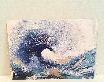 340x270 Great Wave Off Kanagawa Ocean Wave Japanese Acrylic Abstract - Asian Ocean Painting
