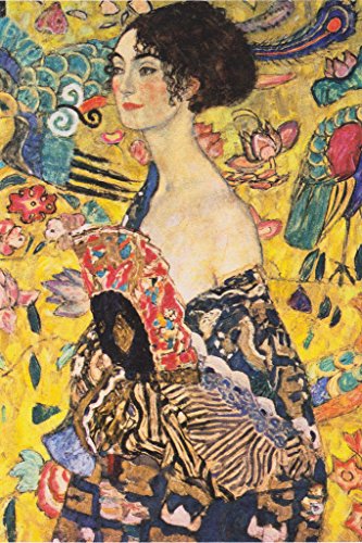 333x500 Gustav Klimt Lady With Fan Asian Influenced Austrian Symbolist - Asian Painting
