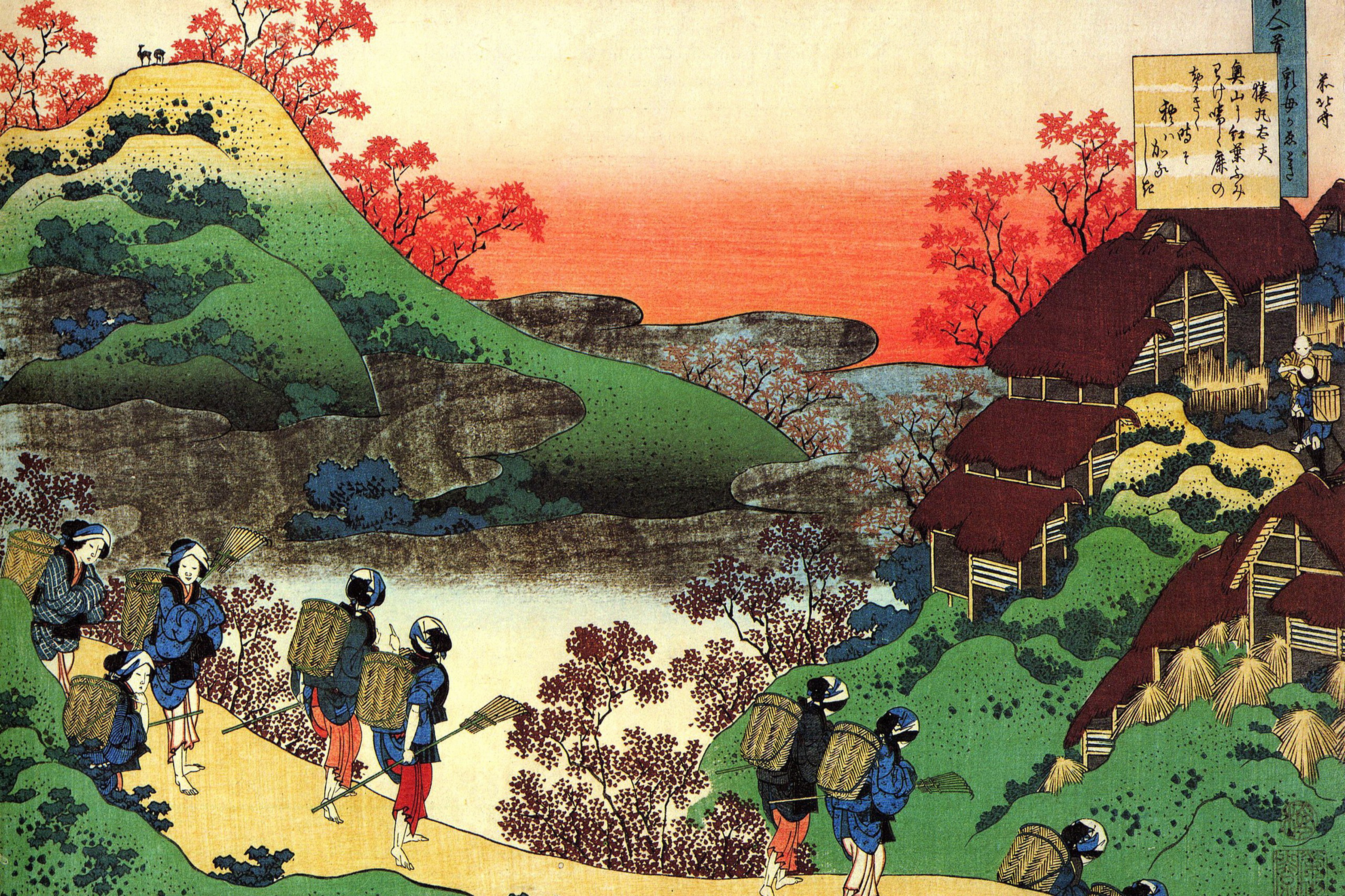 3402x2268 Home Decoration Asian Painting Art Japanese People Daily Life Silk - Asian Painting