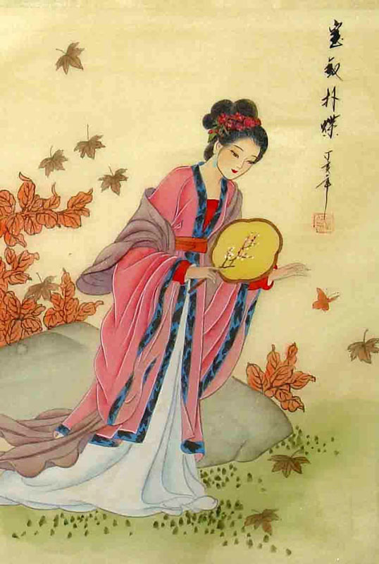 538x800 Chinese Dream Of The Red Chamber Beauties Amp Figures Painting - Asian Silk Painting