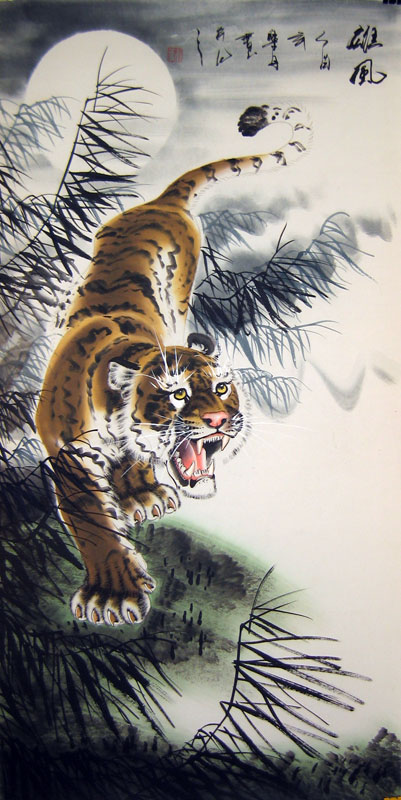 Asian Tiger Painting at PaintingValley.com | Explore collection of ...