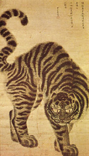 183x320 Uncle Lee's Asian Antique Lab Asian Tiger Paintings - Asian Tiger Painting