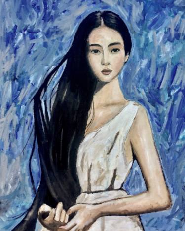 375x469 Asian Women Paintings For Sale Saatchi Art - Asian Woman Painting