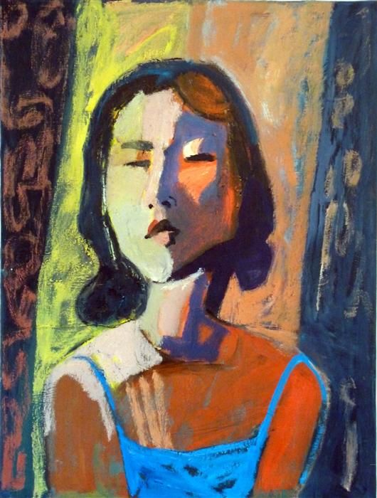 530x700 Original Art For Sale - Asian Woman Painting