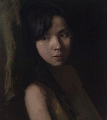355x398 Asian Woman Portrait Painting - Asian Woman Painting