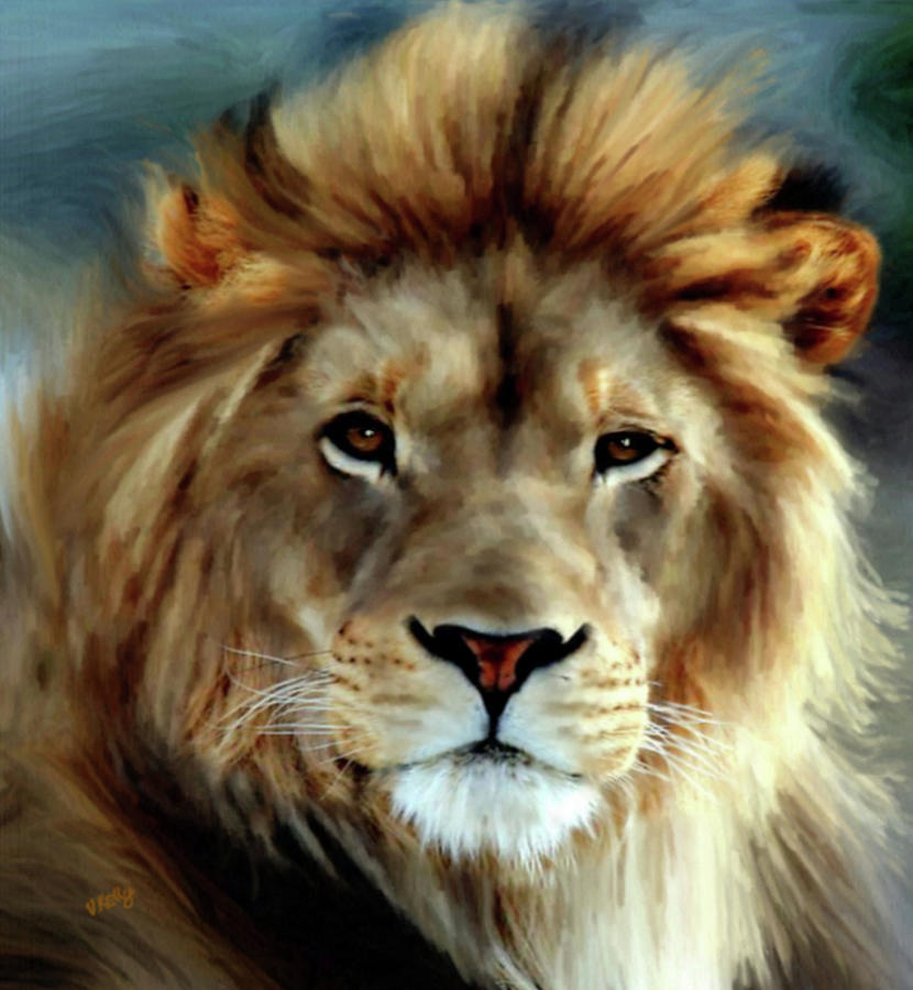 830x900 Aslan Painting By Valerie Anne Kelly - Aslan Painting