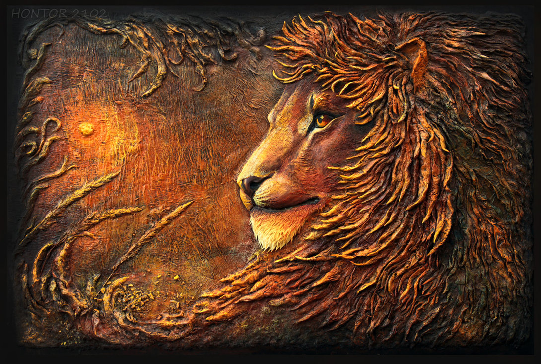 1090x733 Aslan By Hontor - Aslan Painting