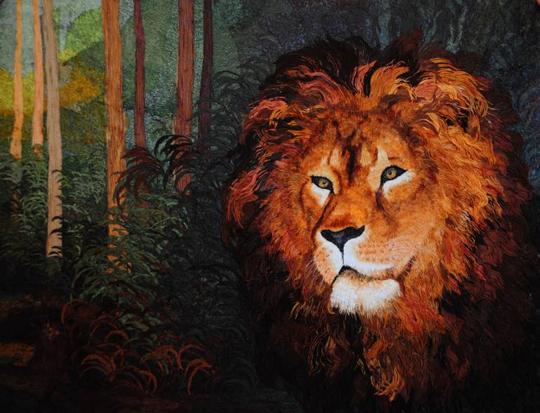 770x589 Saatchi Art Aslan (Lion) Painting By Ahad Saadi - Aslan Painting