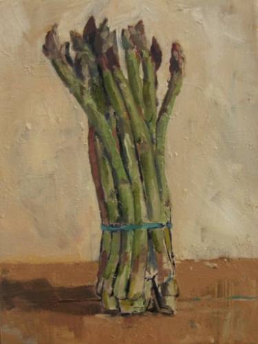 375x500 Saatchi Art Asperges Painting By Richard Thorneycroft - Asparagus Painting