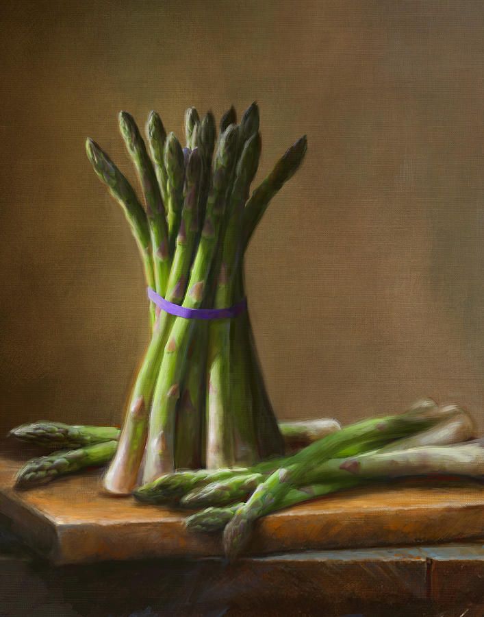 707x900 Asparagus Painting - Asparagus Painting