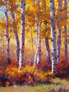 227x300 Connie Berberian - Aspen Oil Painting