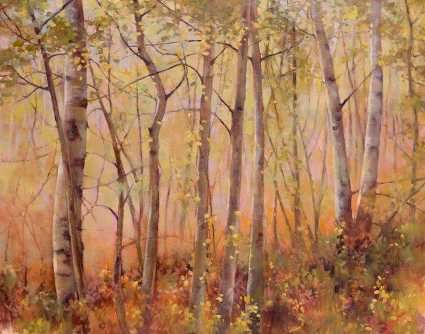 600x472 On My Easel - Aspen Oil Painting