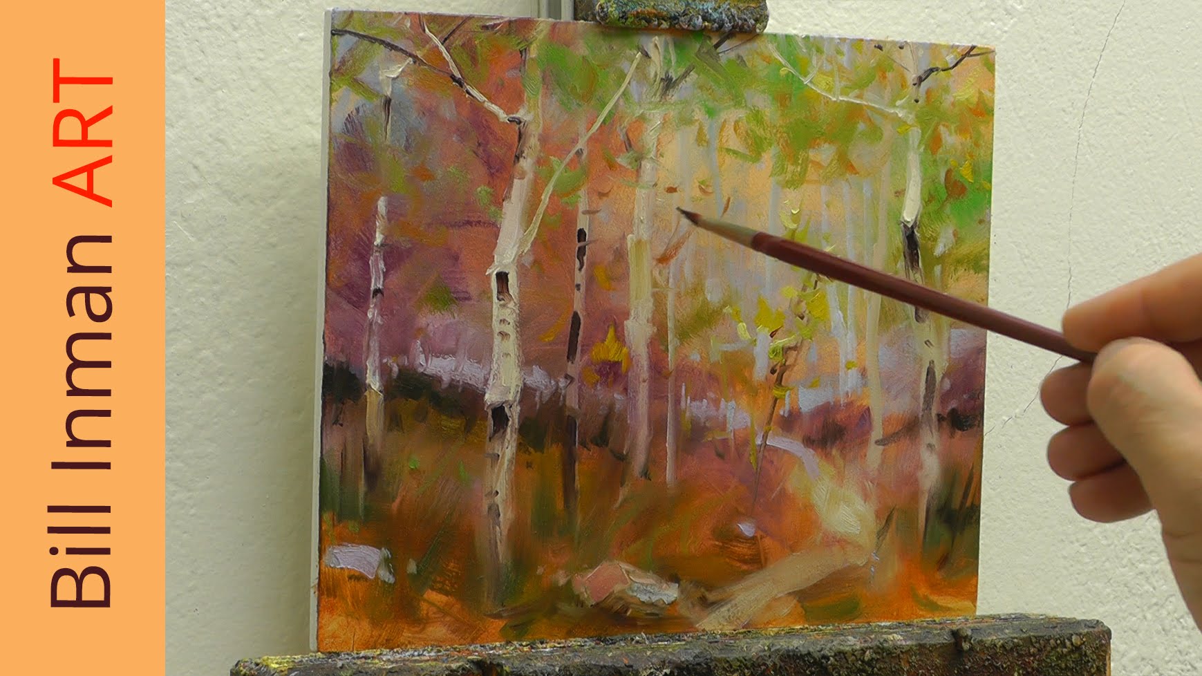 1739x978 Art Class Demo Oil Painting Aspen Trees 8 7 14 By Bill Inman Art - Aspen Oil Painting