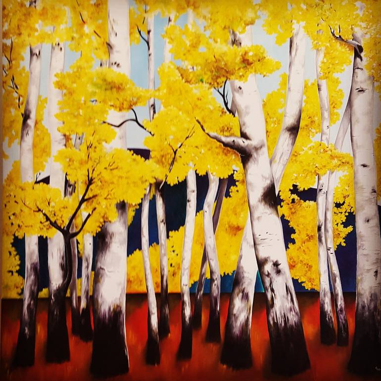 770x770 Saatchi Art Aspen Painting By Marian Gorin - Aspen Painting