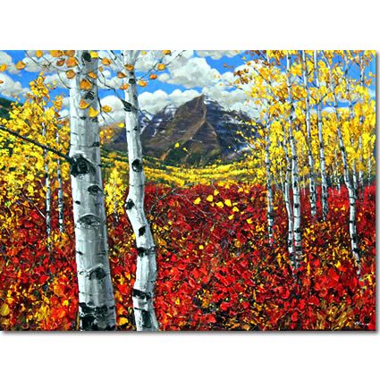 425x425 Aspen Paintings, Birch Tree Art, Contemporary Landscapes By - Aspen Painting