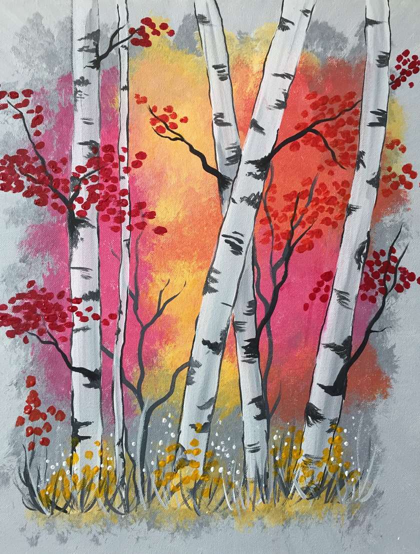 840x1108 Aspen Trees At Sunrise - Aspen Painting