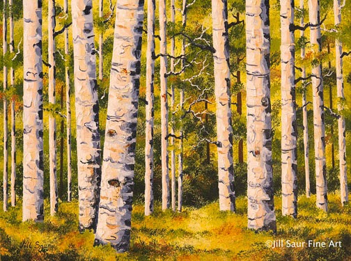 Aspen Tree Painting at PaintingValley.com | Explore collection of Aspen ...