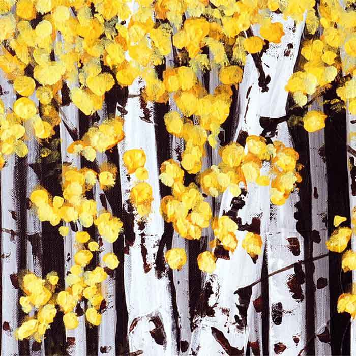 700x700 Birch Trees Art Print, Aspen Trees Painting, Giclee Print - Aspen Tree Painting
