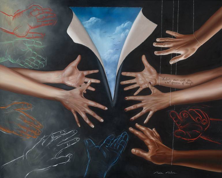 770x617 Saatchi Art Aspiration Painting By Roula Bechara - Aspiration Painting