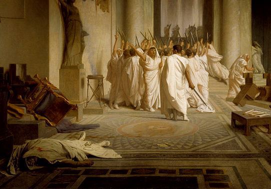 542x378 The Death Of Caesar Painting Leon Gerome Unremembered - Assassination Of Caesar Painting
