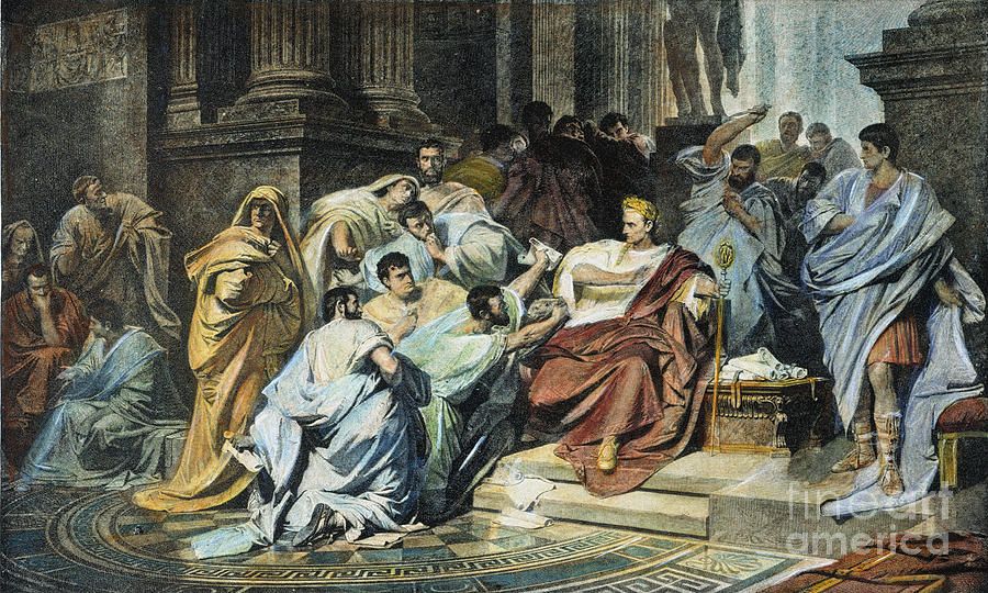 900x540 Julius Caesar (100 44 B.c.) Photograph By Granger - Assassination Of Julius Caesar Painting