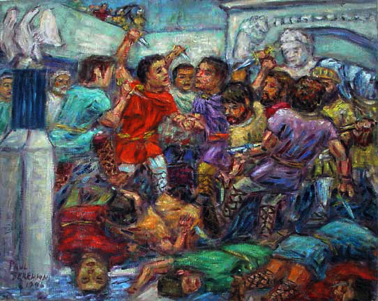 542x432 Assassination Of Julius Caesar Shakespeare Painting, Prints By Paulb - Assassination Of Julius Caesar Painting