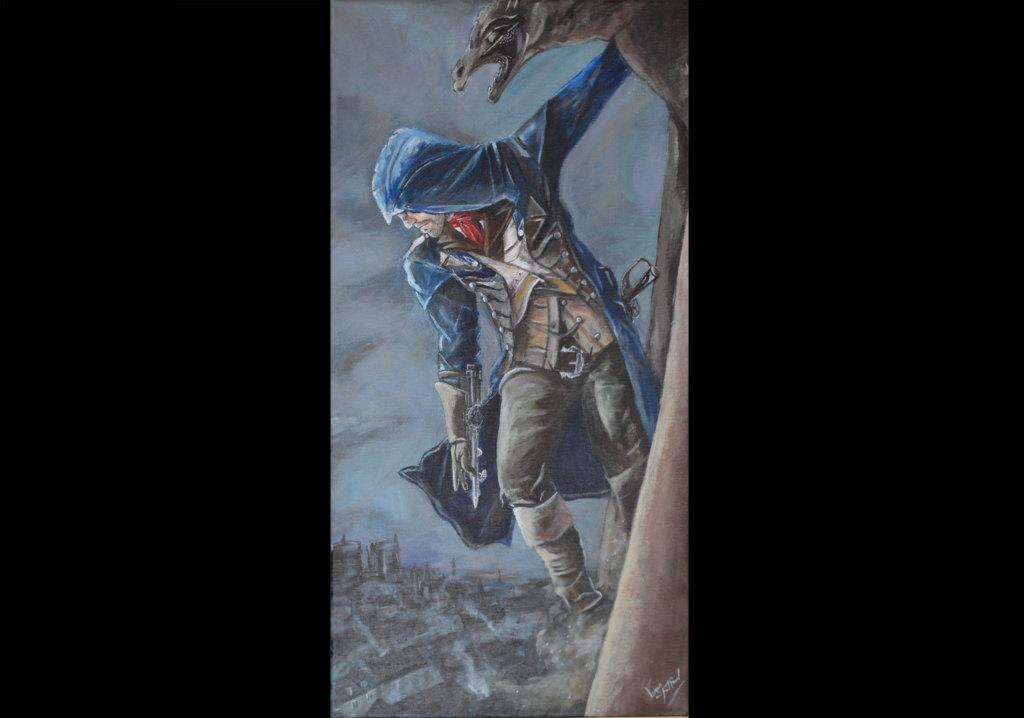 1024x718 Assassin's Creed Unity Painting Hey Guys! I Got Some - Assassins Creed Painting