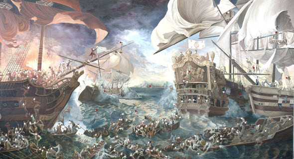 590x320 Great Assassin's Creed 4 Painting Was Revealed - Assassins Creed Painting