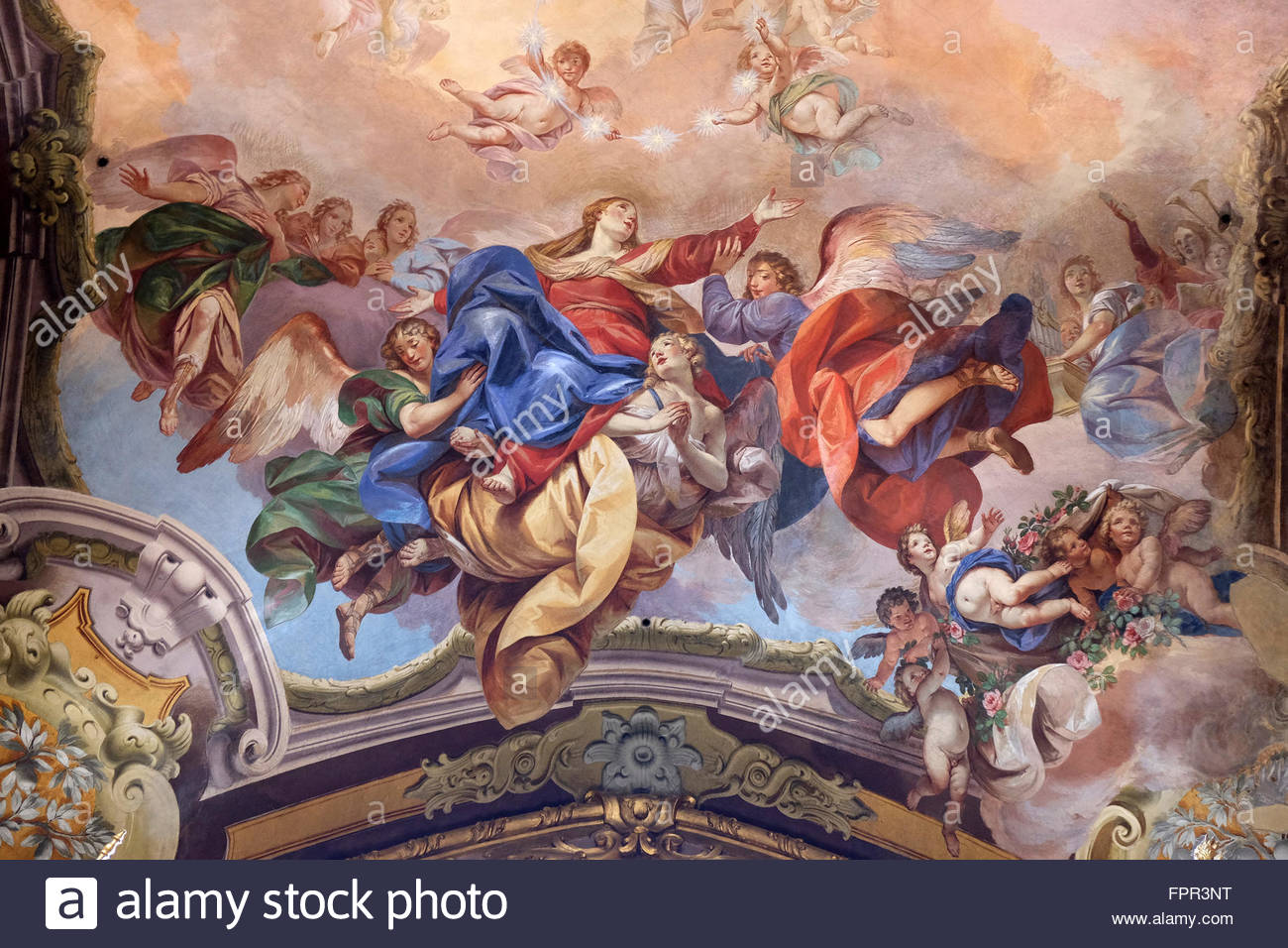1300x956 Assumption Of The Virgin Mary, Fresco Painting In San Petronio - Assumption Of The Virgin Painting