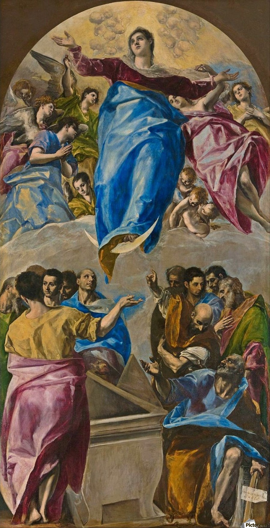 900x1761 The Assumption Of The Virgin - Assumption Of The Virgin Painting