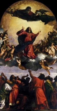 233x448 Venice Titian Assumption Of The Virgin - Assumption Of The Virgin Painting